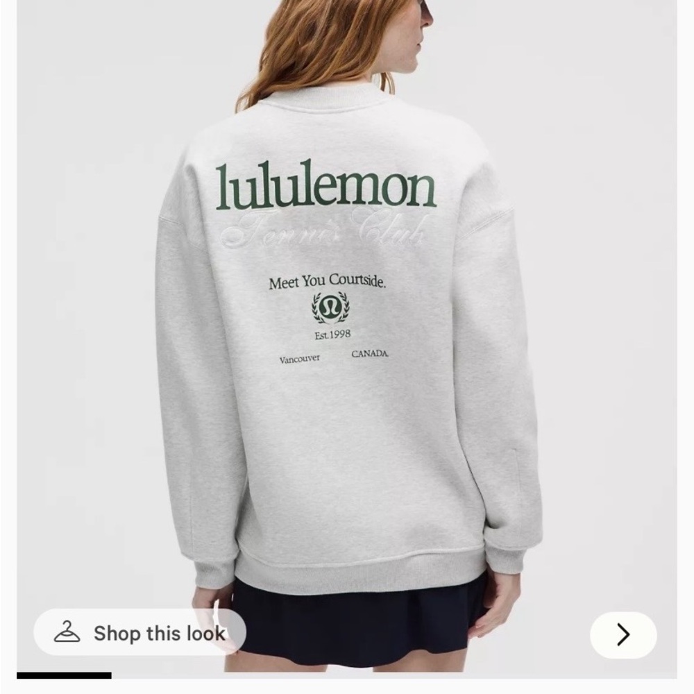 Lululemon Athletica Light Gray Tennis Club Sweatshirt - Picture 3 of 5